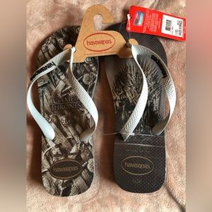 Havaianas /Game of Thrones flip flop sandal/size 11/12/ Grey/ NWT